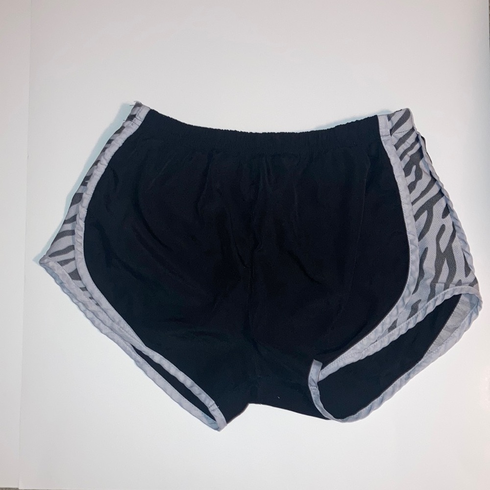 Black Zebra Shorts with Small Pocket
